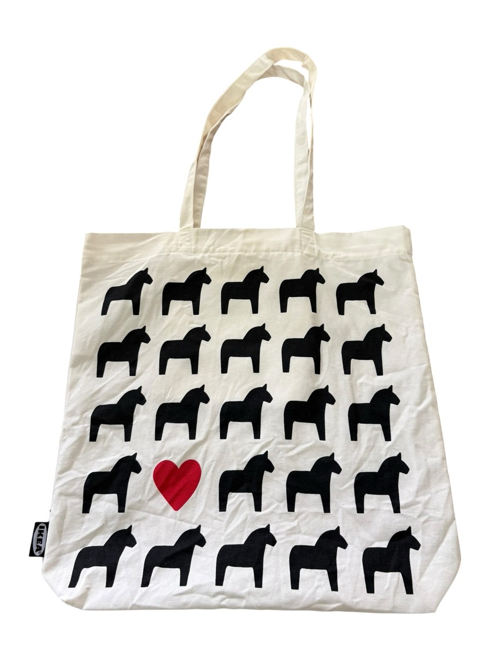 IKEA HÄSTHAGE Dala Horse Canvas Tote Bag